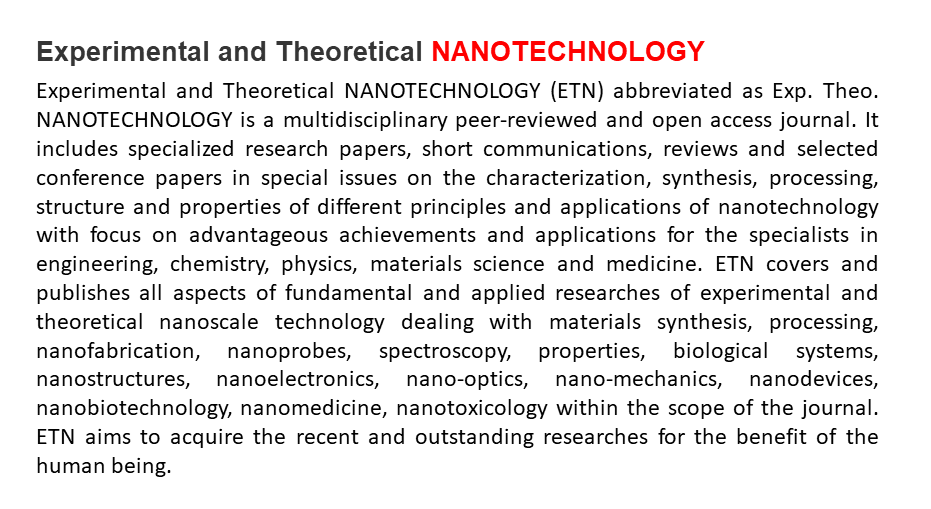 Experimental and theoretical nanotechnology